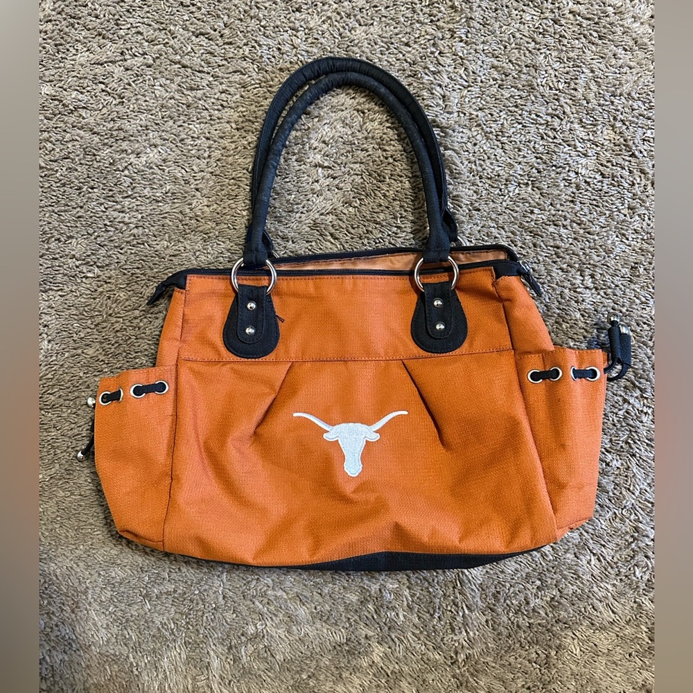 Vintage NCAA Texas Longhorns “triple orange” purse 90s